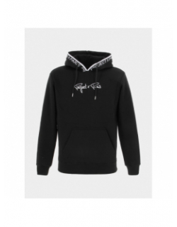 Sweat à capuche logo brodé signature noir enfant - Project X Paris