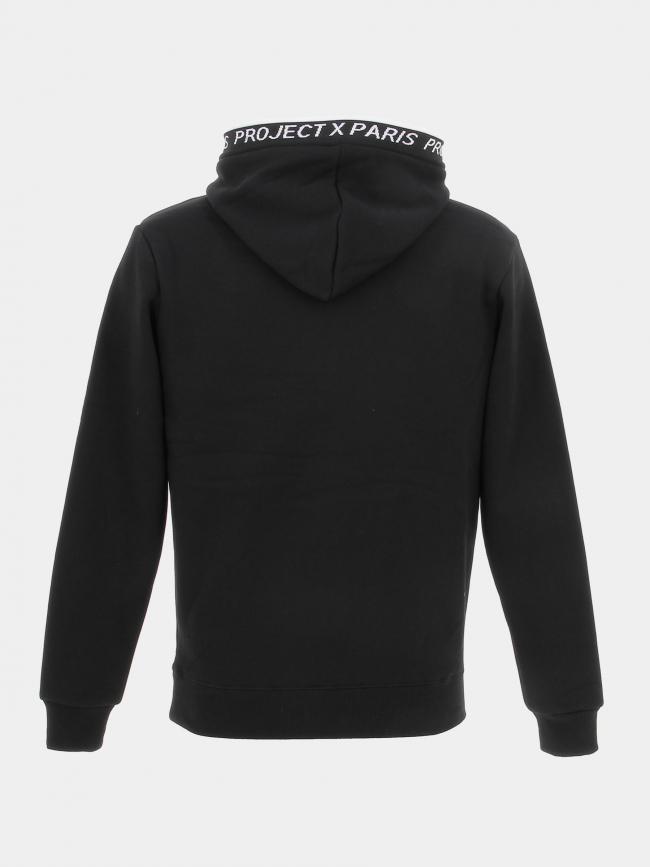 Sweat à capuche logo brodé signature noir enfant - Project X Paris