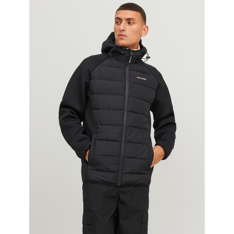 Veste bi-matière dust noir homme - Jack & Jones