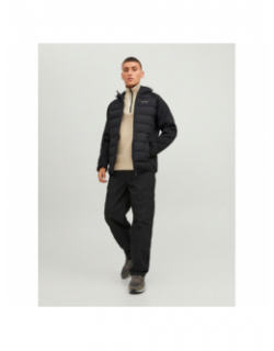 Veste bi-matière dust noir homme - Jack & Jones