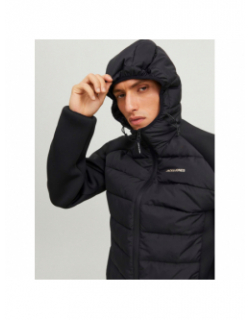 Veste bi-matière dust noir homme - Jack & Jones