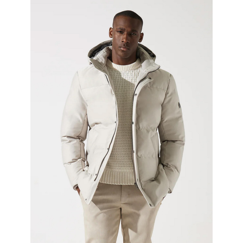 Blouson parka matelassée mikita beige homme - Izac