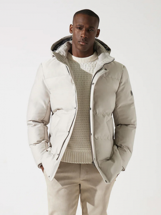 Blouson parka matelassée mikita beige homme - Izac