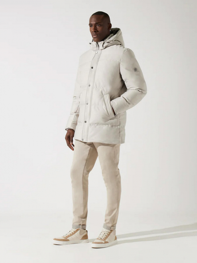 Blouson parka matelassée mikita beige homme - Izac