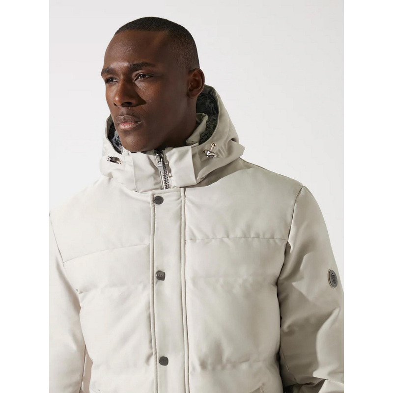 Izac Parka Beige Homme Blouson Parka Matelassée Mikita Beige Homme