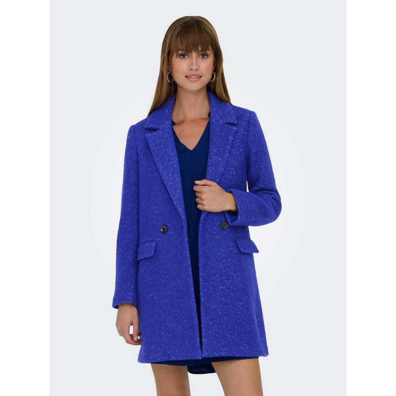 Manteau laine new ally bleu femme - Only