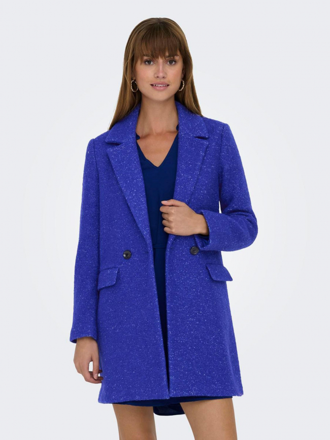 Manteau laine new ally bleu femme - Only