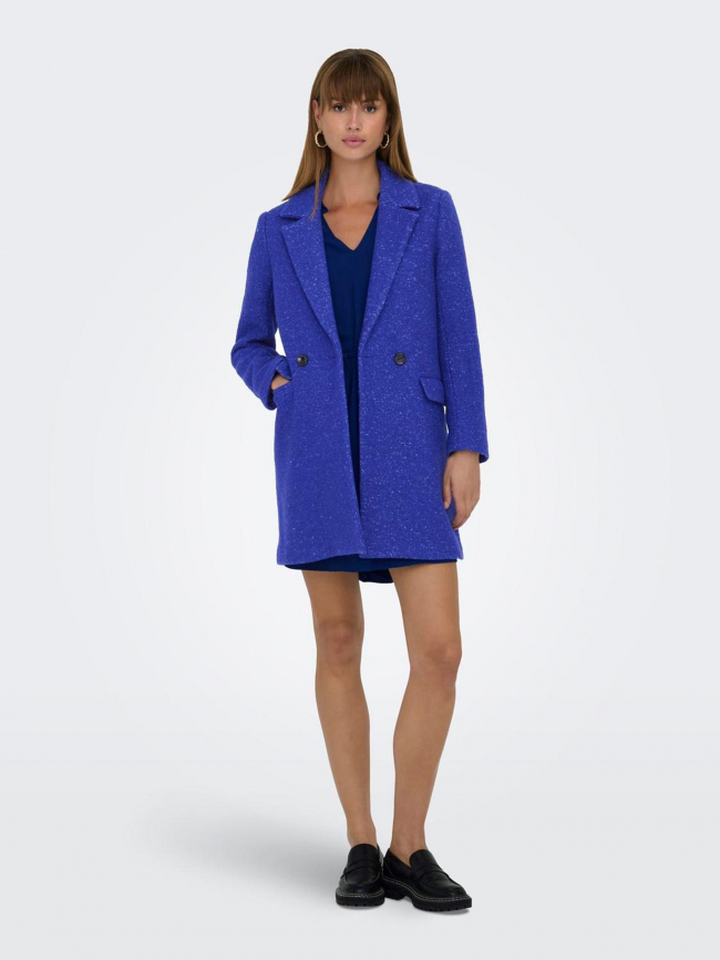 Manteau laine new ally bleu femme - Only