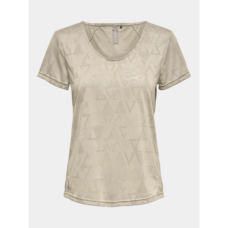 T-shirt de sport play jue beige femme - Only