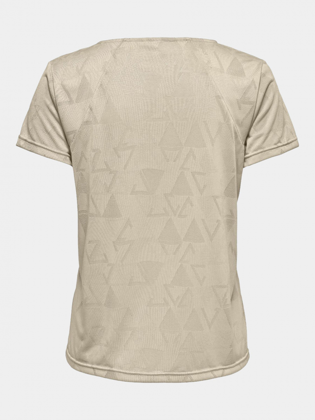 T-shirt de sport play jue beige femme - Only