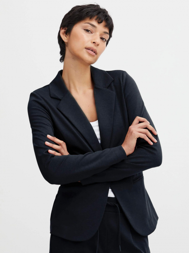 Veste blazer kate bleu marine femme - Ichi