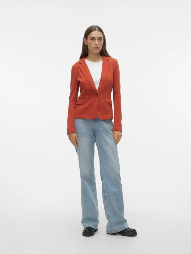 Veste blazer julia rouge orange femme - Vero Moda