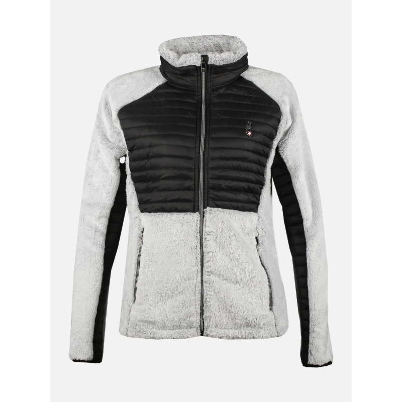 Veste polaire bi-matière lammy gris noir femme - Aulp