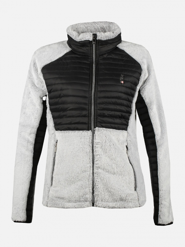 Veste polaire bi-matière lammy gris noir femme - Aulp