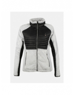 Veste polaire bi-matière lammy gris noir femme - Aulp