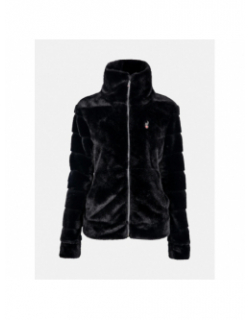 Veste fausse fourrure noir femme - Aulp