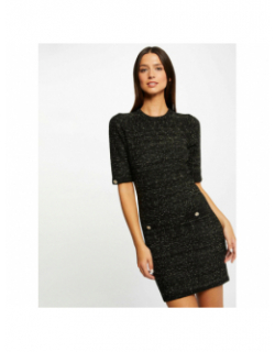 Robe pull moucheté lac noir femme - Morgan