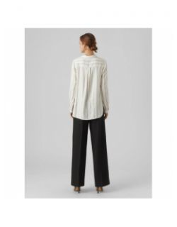 Chemise à rayures pailletées coris blanc femme - Vero Moda