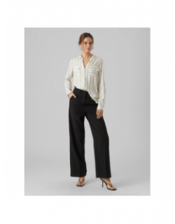 Chemise à rayures pailletées coris blanc femme - Vero Moda