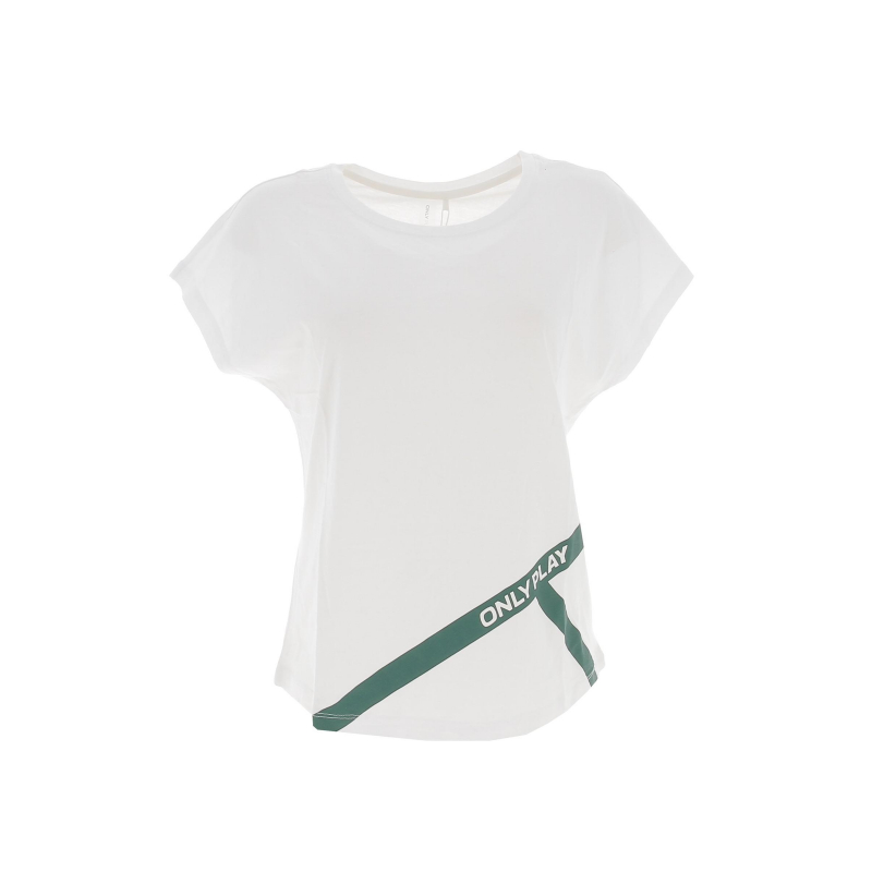 T-shirt loose bondy life play vert blanc femme - Only