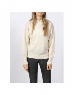 Pull col montant kamara beige femme - Ichi