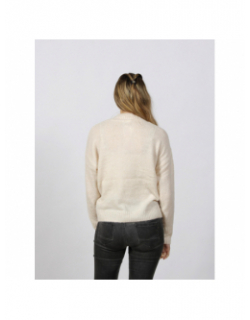 Pull col montant kamara beige femme - Ichi