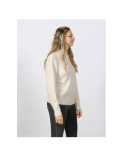 Pull col montant kamara beige femme - Ichi