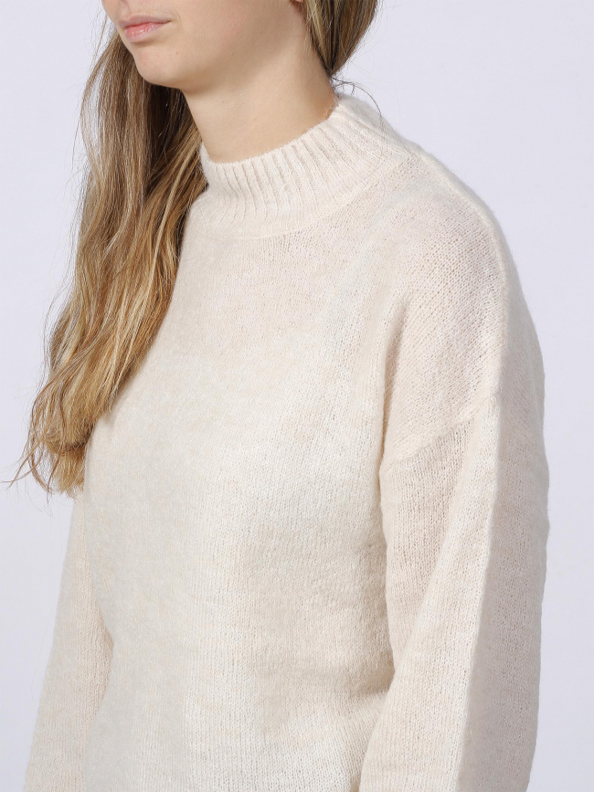 Pull col montant kamara beige femme - Ichi