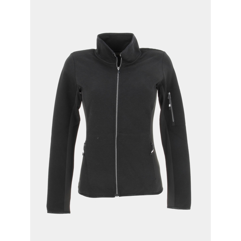 Sweat zippé côtelé ettenheim noir femme - Icepeak