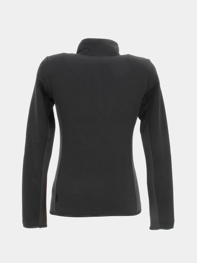 Sweat zippé côtelé ettenheim noir femme - Icepeak