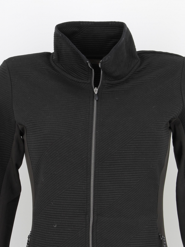 Sweat zippé côtelé ettenheim noir femme - Icepeak