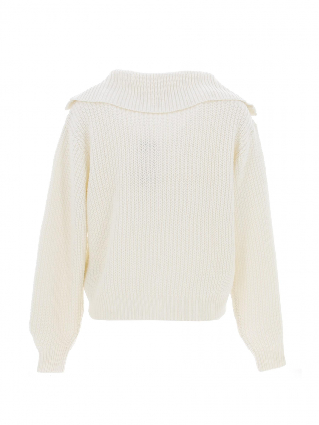 Pull col à lacets lea blanc femme - Vero Moda