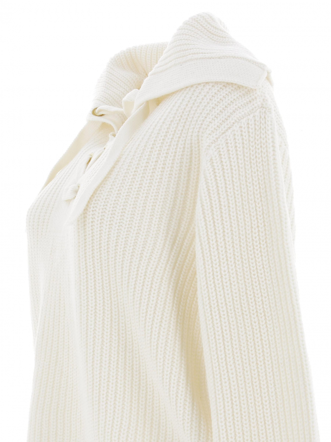 Pull col à lacets lea blanc femme - Vero Moda