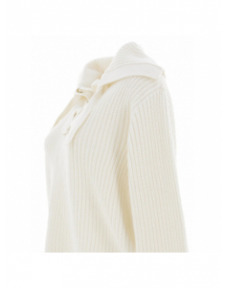 Pull col à lacets lea blanc femme - Vero Moda