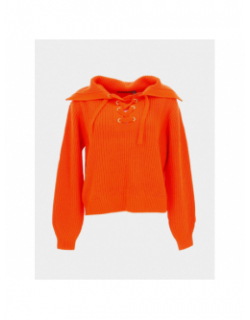 Pull col à lacets lea orange femme - Vero Moda