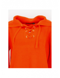 Pull col à lacets lea orange femme - Vero Moda