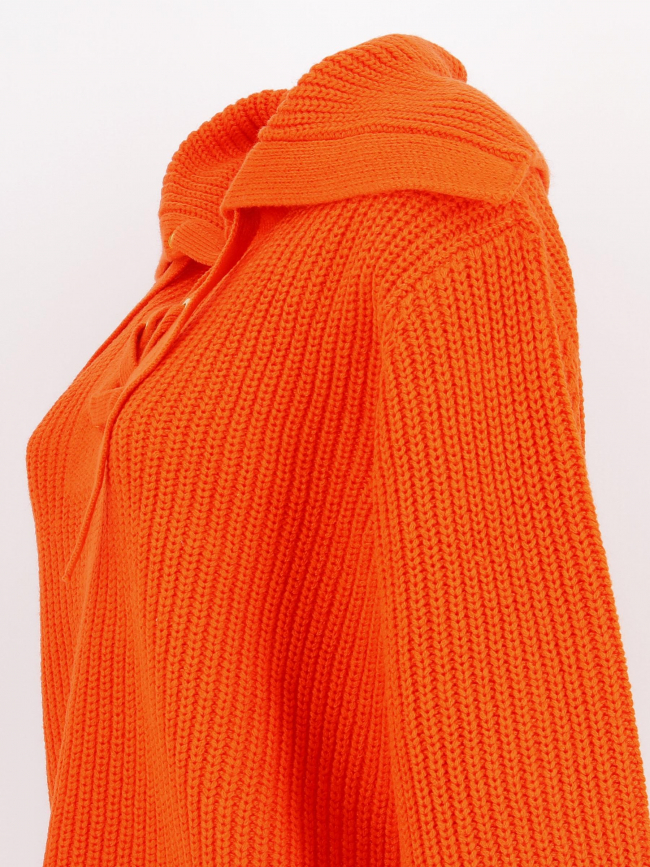 Pull col à lacets lea orange femme - Vero Moda