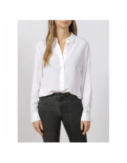 Chemisier fluide uni blanc femme - Tommy Hilfiger