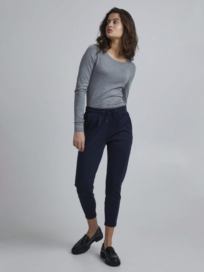 Pantalon kate bleu marine femme - Ichi