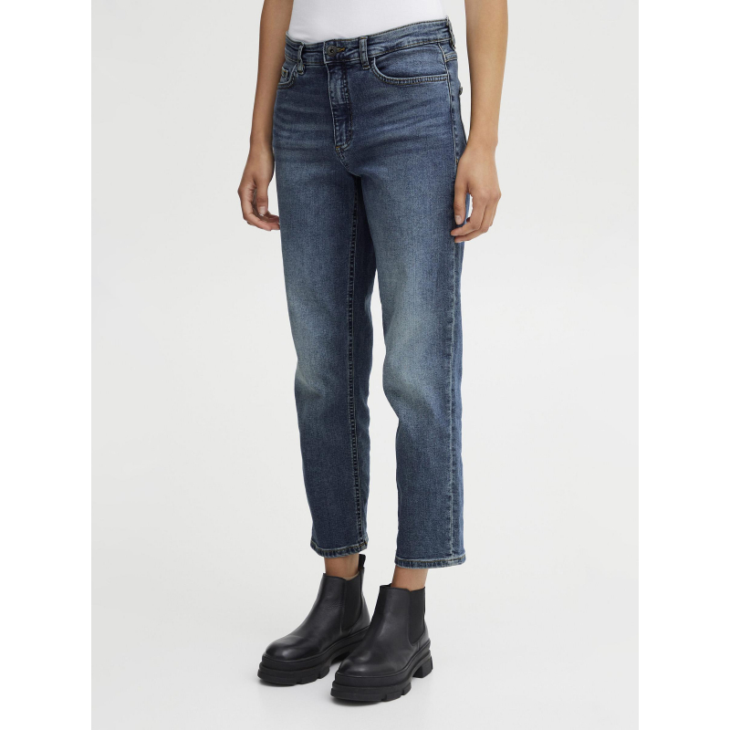 Jean droit cropped twiggy raven bleu femme - Ichi