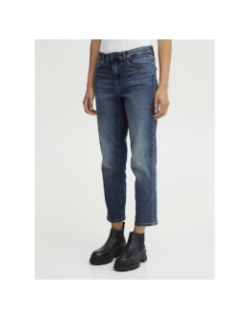 Jean droit cropped twiggy raven bleu femme - Ichi