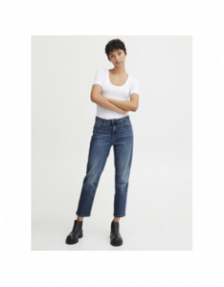 Jean droit cropped twiggy raven bleu femme - Ichi