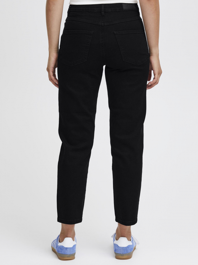 Jean droit cropped twiggy raven noir femme - Ichi