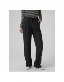 Pantalon large droit tiril noir femme - Vero Moda