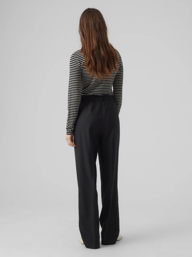 Pantalon large droit tiril noir femme - Vero Moda