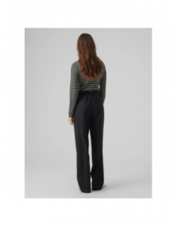 Pantalon large droit tiril noir femme - Vero Moda