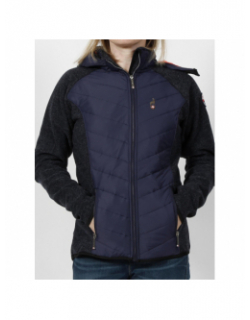 Veste bi-matière nutel bleu marine femme - Aulp