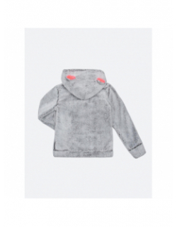 Veste polaire capuche à oreilles rose gris enfant - Aulp