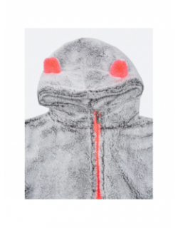 Veste polaire capuche à oreilles rose gris enfant - Aulp