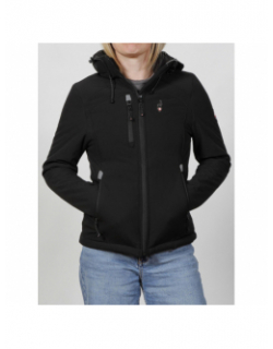 Veste technique softshell noir femme - Aulp